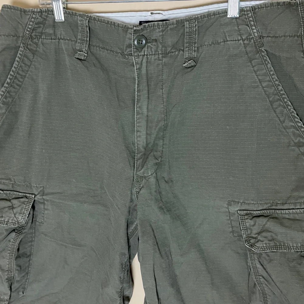 POLO Jeans Co. Ralph Lauren Cargo Shorts Men's 36 Green Ripstop Fatigue Utility